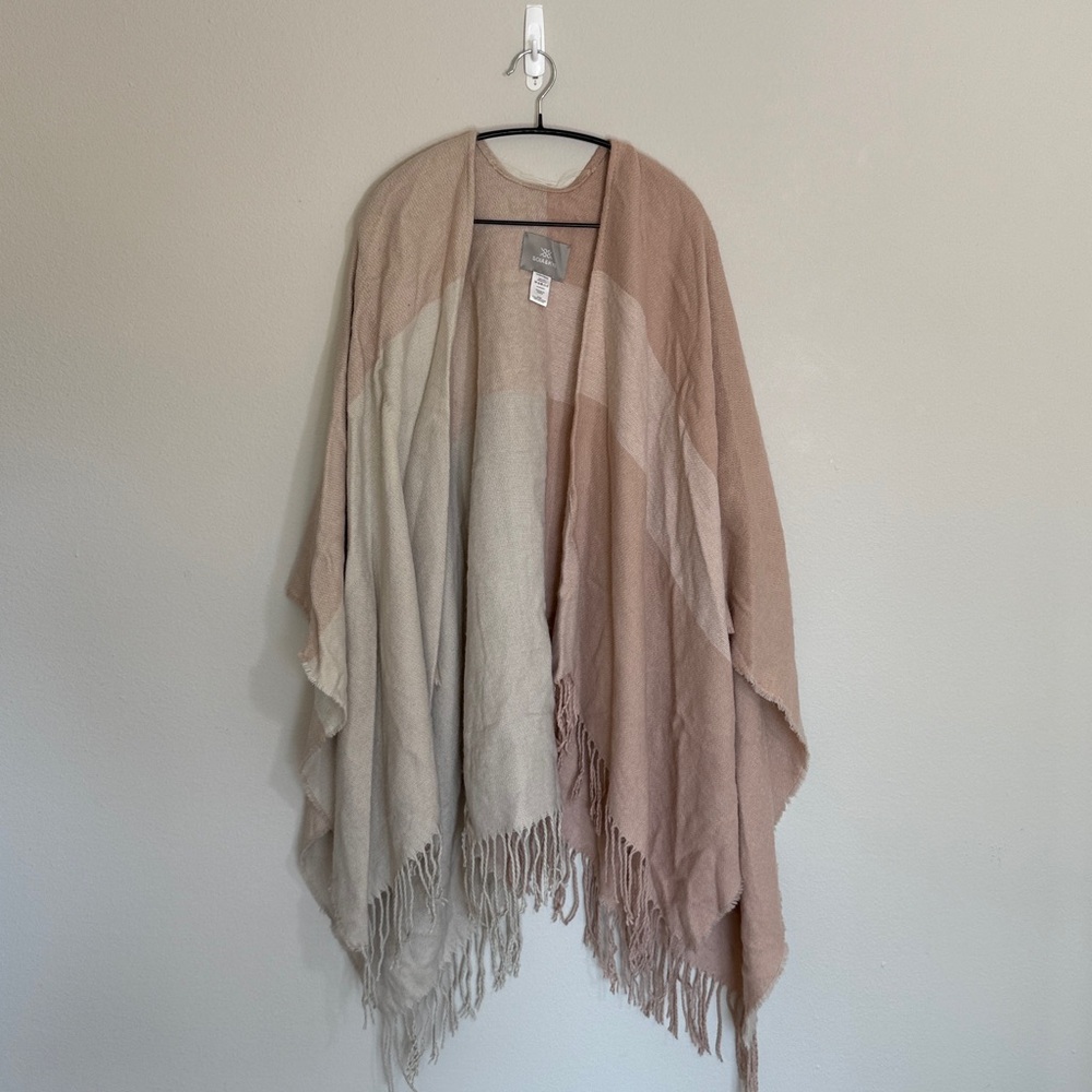 Soia & Kyo Two-Tone Fringe Shawl